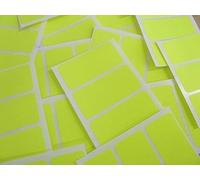 65x30mm Rectangular Colour Code Stickers - Packs of 45 Coloured Rectangle Sticky Labels - 30 Colours Available (Fluorescent Bright Yellow)