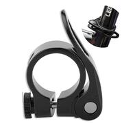 65x48mm/2.6x1.9inch Bicycle Seatpost Clamp, 28.6mm/1.1inch Inner Diamete Aluminum Alloy Seatpost Seat Post Clamp Quick Release 25.4mm Seat Tube Fits 28.6mm Clip for Most Cycling (Black)