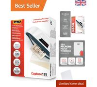 65x95mm Laminating Pouches - 100 Glossy Sheets - 250 Micron Protection
