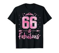 66 and Fabulous Cute Ladies 66th Birthday Women 66 Years Old T-Shirt