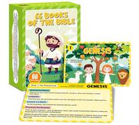 66 Books of the Bible Flashcards Memory Verse Flashcards with Summary Figures Practical Application Christian Learning Tools for Sunday School, Home School, Bible Study, Teaching & Deep
