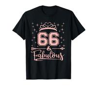 66 Fabulous 66 Years Old Happy 66th Birthday Girl Women T-Shirt