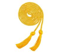 66-Inch Solid Gold Graduation Honor Cord - Braided Tassel Rope for Academic Regalia & Award Ceremonies