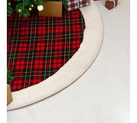 66 Inch Striped Faux Fur Tree Skirt