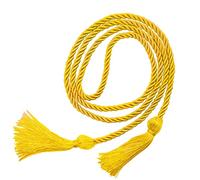 66 Inch Tassel Graduation Ropes, Solid Color Honor Cords for Grad Days (Gold)
