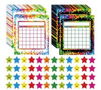 66 Pack Classroom Incentive Chart in 2 Designs with 2024 Star Stickers for Classroom Teaching or Family Using