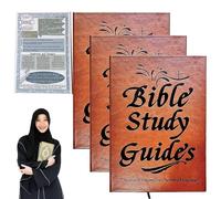 66-Page Bible Study Guide, 66-Page Labelable Bible Study Guide, Lesson for Bible Study Groups Student, Prayer Journal, Faith Gift For Christian Baptism (3Pcs)