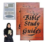 66-Page Bible Study Guide, 66-Page Labelable Bible Study Guide, Lesson for Bible Study Groups Student, Prayer Journal, Faith Gift For Christian Baptism (2Pcs)
