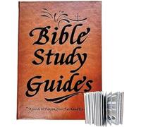 66-Page Bible Study Guide and Daily Devotional for Men, 365-Day Bible Journal with Structured Charts and Notes, Brown Leather Cover Prayer Notebook for Scripture Study and Spiritual Growth
