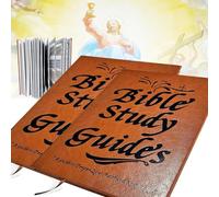 66-Page Bible Study Guide, Bible Study Notebook for Beginners, Daily Devotional Journal, Prayer Reflections Religious Notebook With Daily Scripture Quotes for Groups & Personal Growth (2pcs)