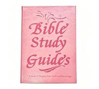 66-Page Bible Study Guide, Daily Bible Study, A 66-Page Yearlong Bibles Studys Plan for Women-Daily Scripture Quotes, PU Leather Cover, Beginner-Friendly Spiritual Growth Notebook (Pink)