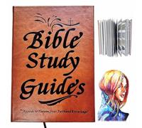 66-Page Bible Study Guide,Daily Devotional Journal,Bible Study Supplies with Leather Cover,A Yearlong Bible Study Plan for Women-Daily Scripture Quotes for Beginners and Teen Girls (1pc)
