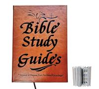 66-Page Study Guide & Daily Devotional Journal Study Guide All 66 Books of The Bibles PU Leather + Paper 14x21.5cm Religious - Notebook, Strengthens Prayer Reflections, Christian Gift
