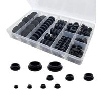 66 Pcs 10 Sizes Rubber Grommets for Holes, Hole Seal Cover Round Rubber Stopper Plastic Hole Plugs Set for Kitchen Bulkheads Waterproof Sealing Plug Pipes Cable Wiring and Cord