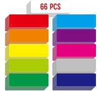 66 PCS Magnetic Name Tag Labels, 11 Colors Dry Erase Reusable Name Stickers for Whiteboards Locker Fridge School Office Home (Each Measures 1" x 3")