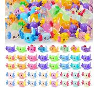 66 Pcs Mini Resin Axolotl, 21 Colors Tiny Axolotl Figurines Miniature Axolotl Glow in The Dark Tiny Small Little Resin Axolot Mini Axolotl Charm Ornament for Fairy Garden DIY Miniature Dollhouse Decor