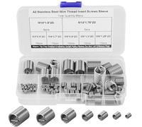 66 Pcs Self-Tapping Thread Inserts, Helicoil Thread Repair Insert, Thread Repair Kit, M3 M4 M5 M6 M8 M10 M12 Internal Thread Set for Metal Plastic Processing Industry
