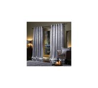 (66" x 72" (168cm x 183cm), Grey) Luxury Velvet Curtains Ready Made Eyelet Ring Top