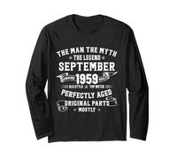 66 Year Old Birthday Gifts For Men September 1959 66th Bday Long Sleeve T-Shirt