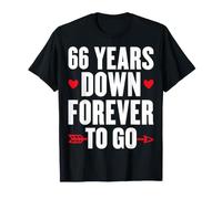 66 Years Down Forever to Go 66th Wedding Anniversary T-Shirt