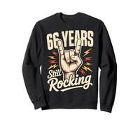 66 Years Still Rocking 66th Birthday Funny 66 Birthday Sweatshirt