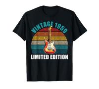 66 Yrs Old Vintage 1959 Guitarist 66th Birthday Guitar Lover T-Shirt