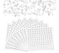 660 Pcs Self-Adhesive Dewdrop Stickers (3/4/5/6mm), Simulation Dew Water Drops Synthetic Material Beads Stickers Embellishments for DIY Crafts, Scrapbooking, Cell Phone Case, Glass & Card Decorations