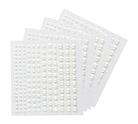 660 Pcs Stick on Pearls, Self Adhesive Back Pearl Stickers, Round Stick on Pearls Beads Flat Back Pearls Sticker Sheets for Face Beauty, Assorted Size (3mm/4mm/5mm/6mm)