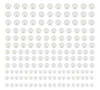 660 Pieces Flat Back Pearl Mixed Size Self-Adhesive Back Pearl Sticker Sheets for Face Makeup Nail Art DIY Cell Phone Scrapbooking Embellishments (3mm/4mm/5mm/6mm)