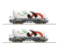 6600192 H0 Set of 2 Silo Wagons Uacns, Holcim, Ep. VI