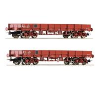 6600224 H0 Set of 2 Low Side Cars, SNCF, Ep. III-IV