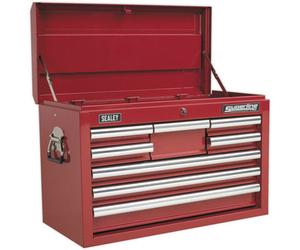 660mm Red 8 Drawer Lockable Tool Chest - Durable Steel Storage Unit