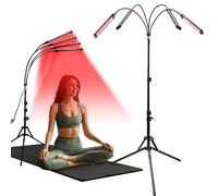 660nm Red Light Lamp with Stand,Red Light & 850nm Near Infrared Light Lamp,540 LEDs Red Light with Timer,Adjustable Angle Gooseneck Red LED Lamp for Body/Face/Neck/Back/Leg