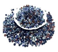 660pcs Glass Bead for Jewelry Making, 8mm Crystal Bulk Beads for DIY Bracelet Necklace Earring Craft, 6 Colors Assorted Glass Loose Bead for Plant, Round Crackle and Facted Beads