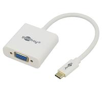 Goobay 66260 USB-C to VGA Monitor Connector Adapter, White