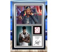 (664) 50 Cent Music Rapper Legend Signed Framed Autograph Signature A4 (21 X 297 CM) Art Work Wall Art Display (REPRINT) #####