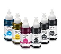 664 Ink Bottle Refills Replacement for Epson 664 T664 Ink Multipack for ET-2650 ET-2600 ET-2550 ET-2500 ET-4500 ET-4550 ET-3600 ET-14000 ET-15000 ET-16500 L100 L110 L350 L355 L555 (72ml*6 Pack)