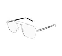 SAINT LAURENT SL 665 OPT 002 Unisex Optical frames Metal Silver Transparent Pilot
