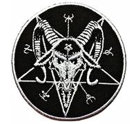 666 Demonic Pagan Goat Pentagram Band Logo Heavy Metal Punk Rock T Shirts M001 Sew Iron on Patches Embroidered Badge Cloth Sign by Music Patch