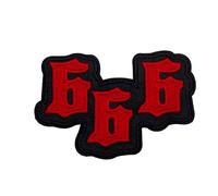 666 Devil Embroidered Patch Rock Metal Sew Iron On Badge Gothic Gift Jacket Bag Punk Applique Goth Emo Demon Hell Antichrist Biker Pagan Dark Satan Satanic