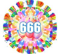 666 PCS Water Balloons for Kids, Water Balloons Self Sealing Quick Easy Fill, Multi-color Water Bombs for Kids, Very Suitable for Pool Outdoor Party, Beach, Summer Fun - Random Color