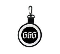 666 Tag Pull Bag Key Ring Keyring Number of The Beast Devil