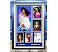 (669) Diana Ross Music Legend Signed Framed Autograph Signature A4 (21 X 297 CM) Art Work Wall Art Display Great Gift Idea (REPRINT) #####