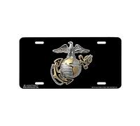 669-"Marine Corps Emblem on Black"-Marine License Plate