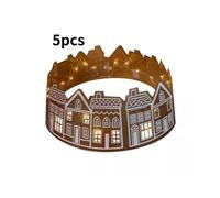 (66cm/25.98in) Led Gingerbread House Christmas Tree Collar Lighting Xmas Skirt Decoration Tree