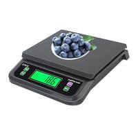 66LB 30kg Large Digital Kitchen Scale Food Scale for Baking Cooking Bread Meat Scales with Tare and Prep Counting LCD Display with Adapter, 6 Unit (Grey, 30kg)
