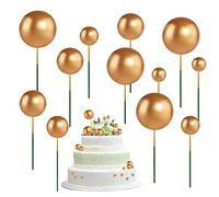 66pcs Balloon Cake Topper Set Mini Ball Round Pearl DIY Cake Inserts