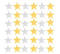 66PCS Gold Star Card Cutouts - Double Printed Glitter Stars Decoration for Wedding Party Supplies and Classroom Wall Decorations