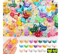 66PCS Mini Resin Axolotls, 22 Colors Tiny Resin Axolotls Little Small Miniature Plastic Axolotls Mini Animals Figures Glow in The Dark for Dollhouse Garden Micro Landscape Aquarium Hide Crafts Decor