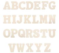 66pcs Unfinished Wooden Alphabet Letters for Crafts, 5 Inch Beige | Smooth Wood Cutouts, Lightweight Decoratable Pieces, Decoupage and Sign Making, Spelling and Pronunciation
